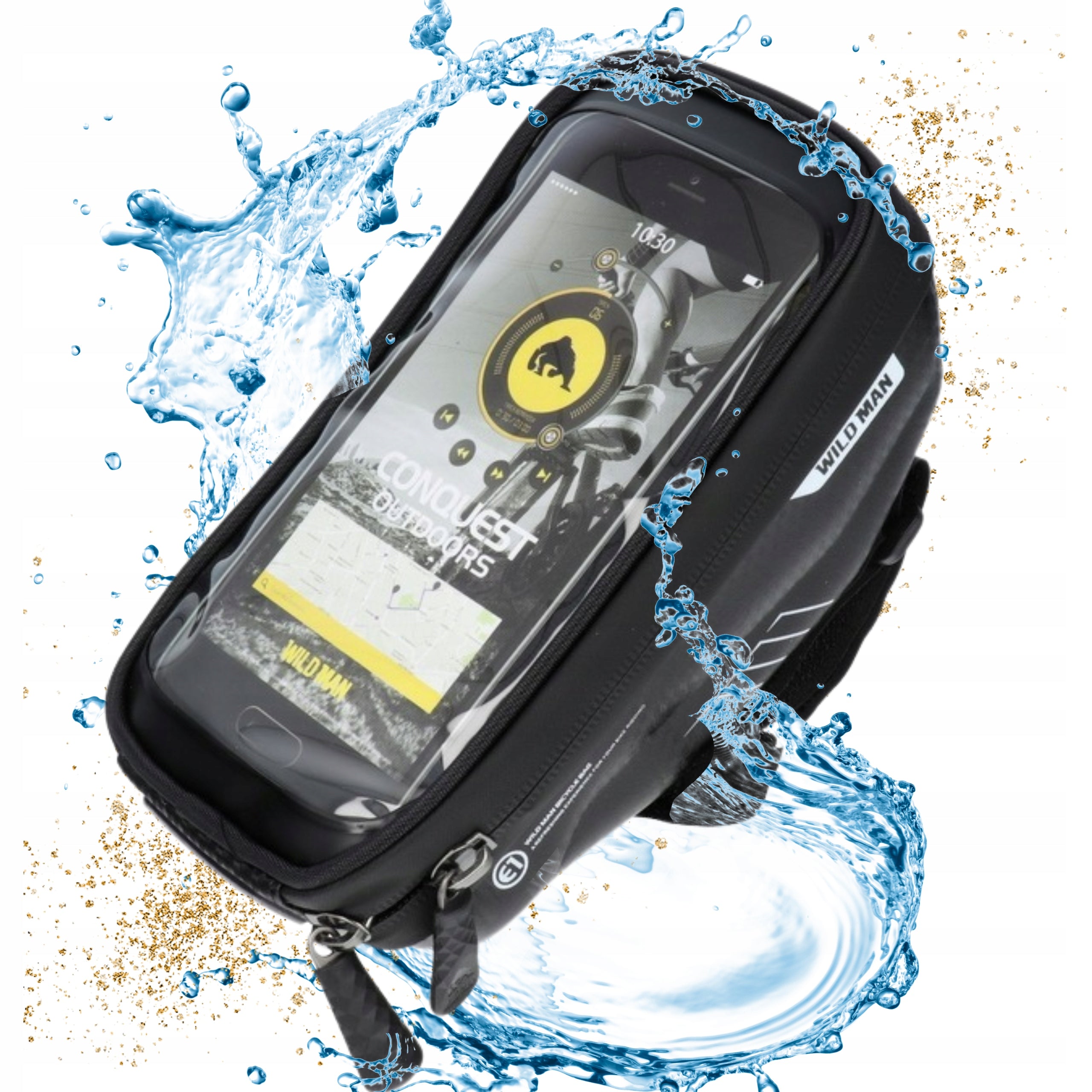Fahrradrahmentasche für Handy WildMan Hardpouch M, schwarz 