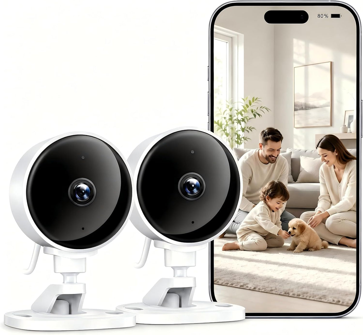 WOLFANG WS01 Wi-Fi Camera 2MP Two-Way Indoor Audio