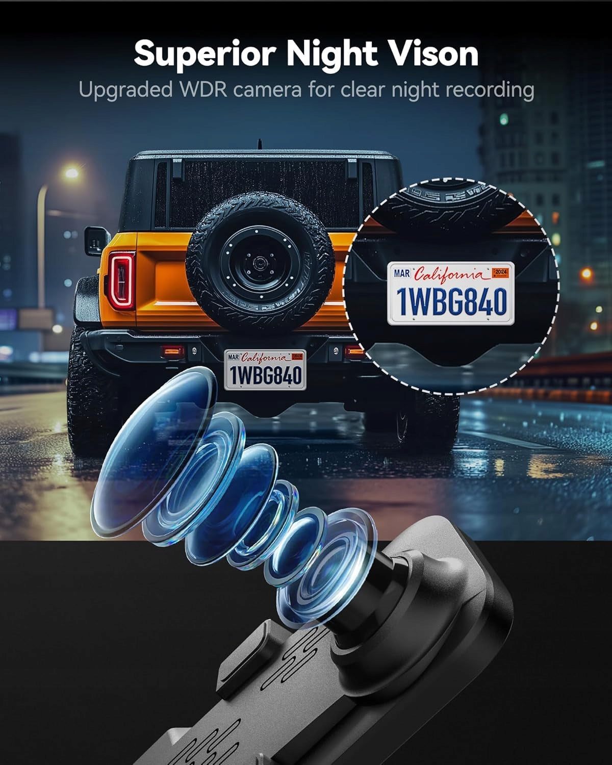 WOLFBOX Mirror Car Camera 12" Full HD 2160P GPS Brand no brand