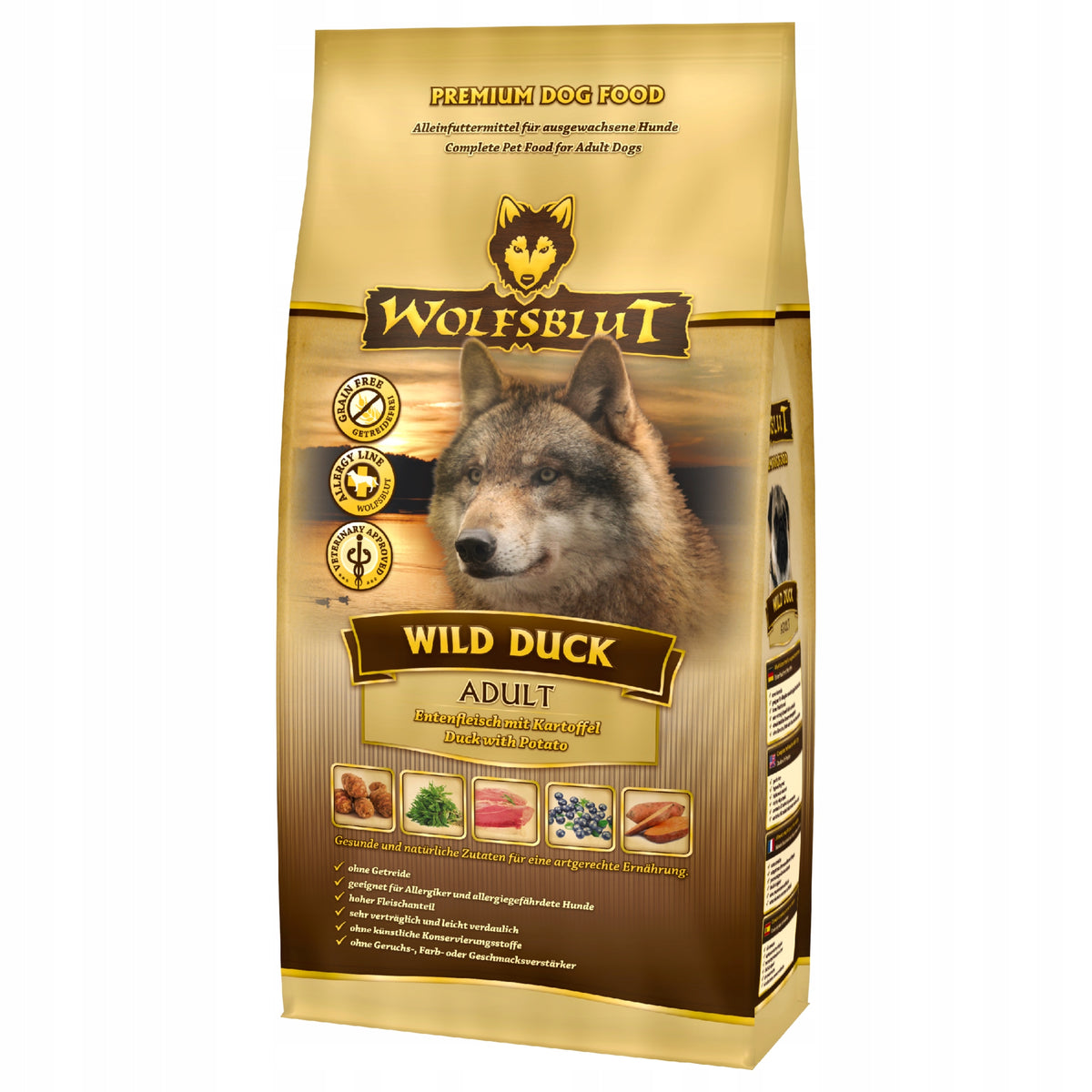 WOLFSBLUT WILD DUCK ADULT 12,5KG duck/potato