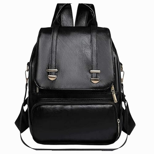 WOMEN'S ANTI-THEFT BACKPACK VEGAN LEATHER WATERPROOF URBAN leather