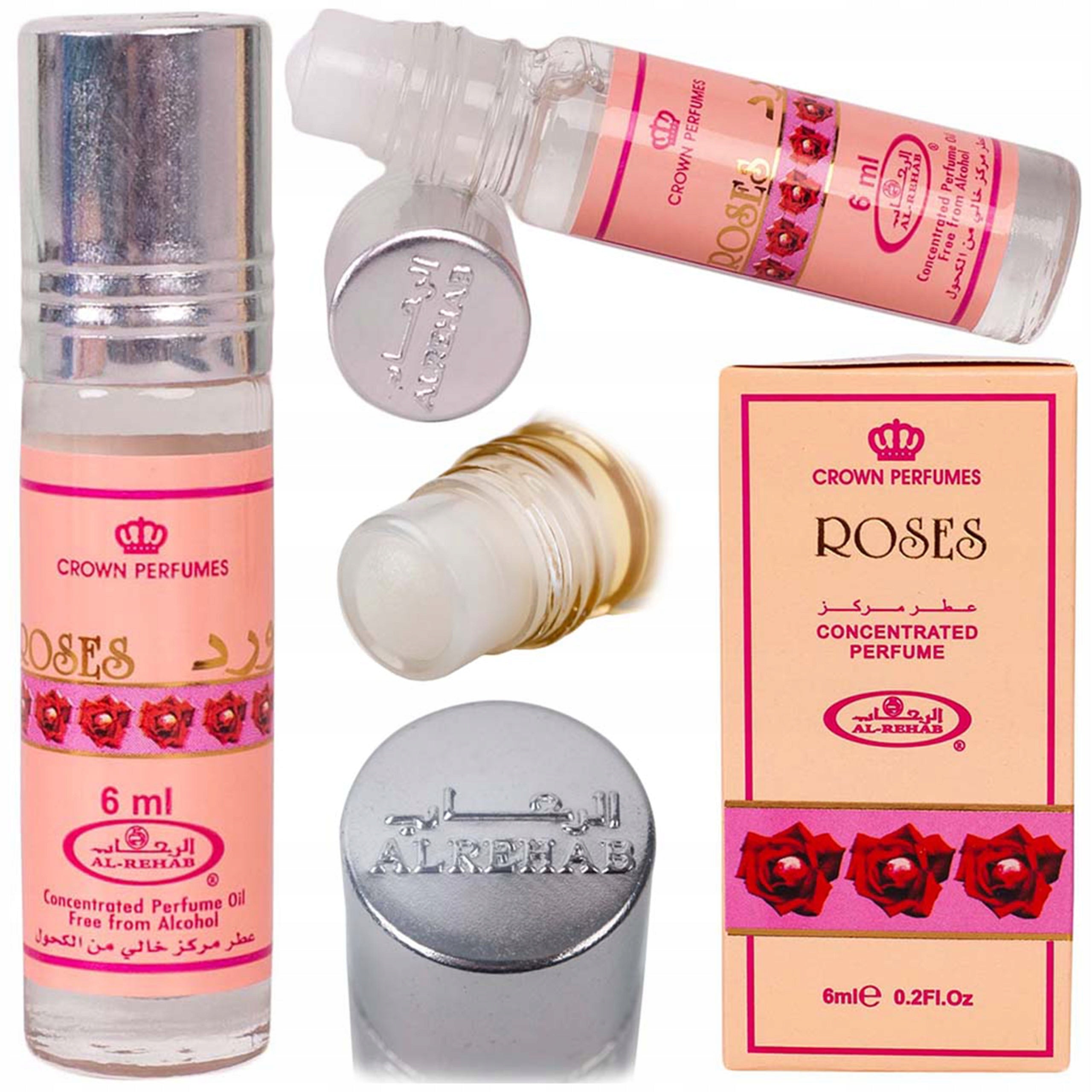 WOMEN'S ARABIC PERFUME AL-REHAB ROSES FLORAL ELEGANT ORIENTAL ROSE Packaging status original