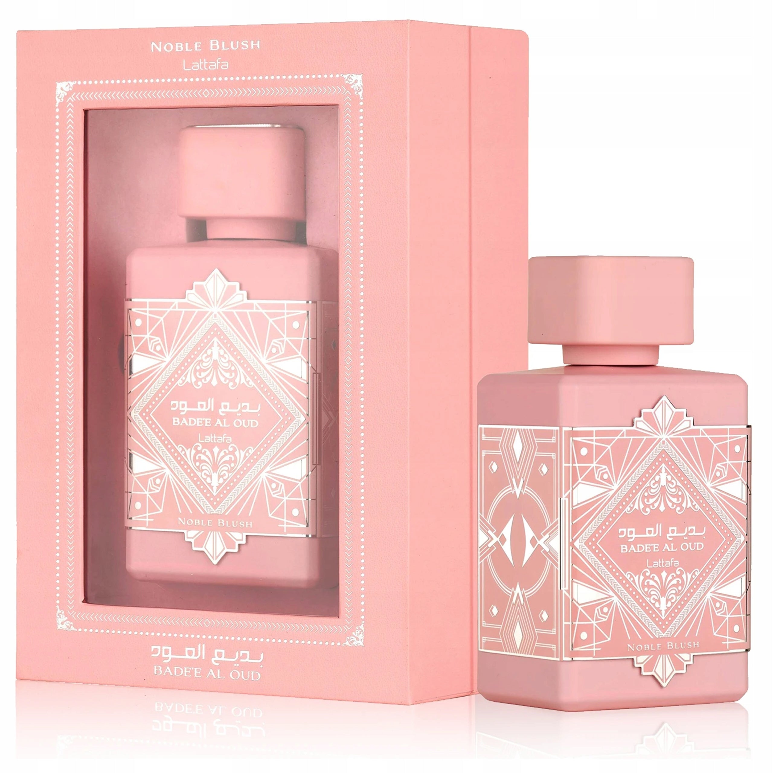WOMEN'S ARABIC PERFUME LATTAFA BADEE AL OUD NOBLE BLUSH ORIGINAL + SAMPLES Packaging status original