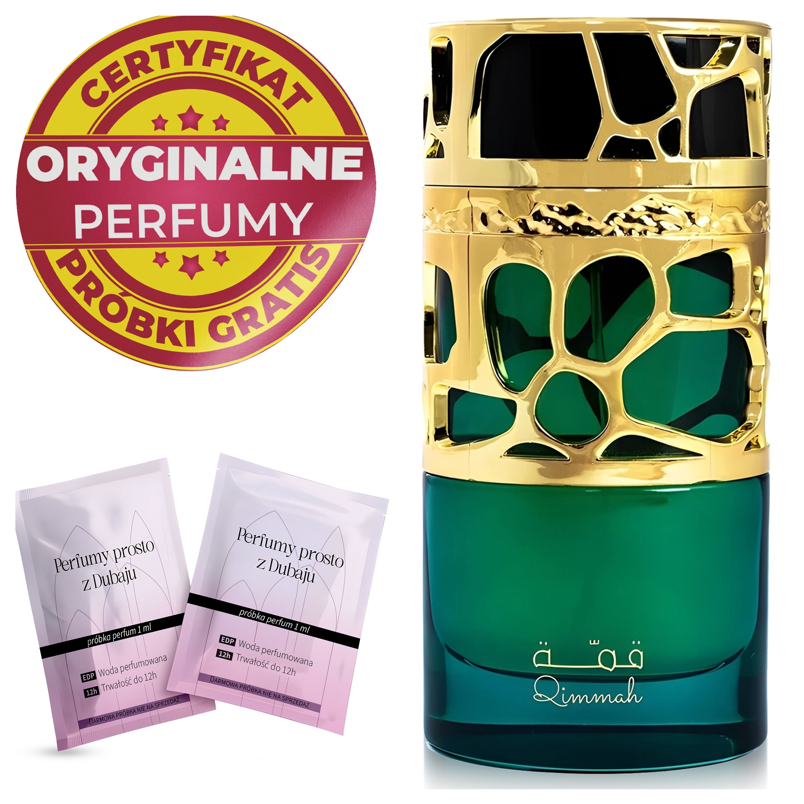 WOMEN'S ARABIC PERFUME LATTAFA QIMMAH 100 ML ORIGINAL HOLOGRAM + SAMPLES
