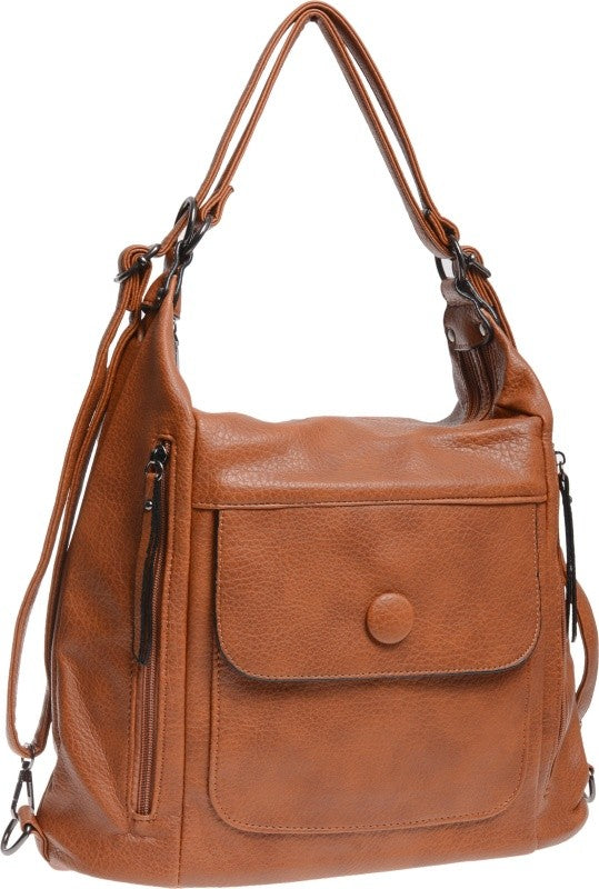 WOMEN'S BACKPACK BAG ROOMY WOMEN'S BAG brown Brand no brand