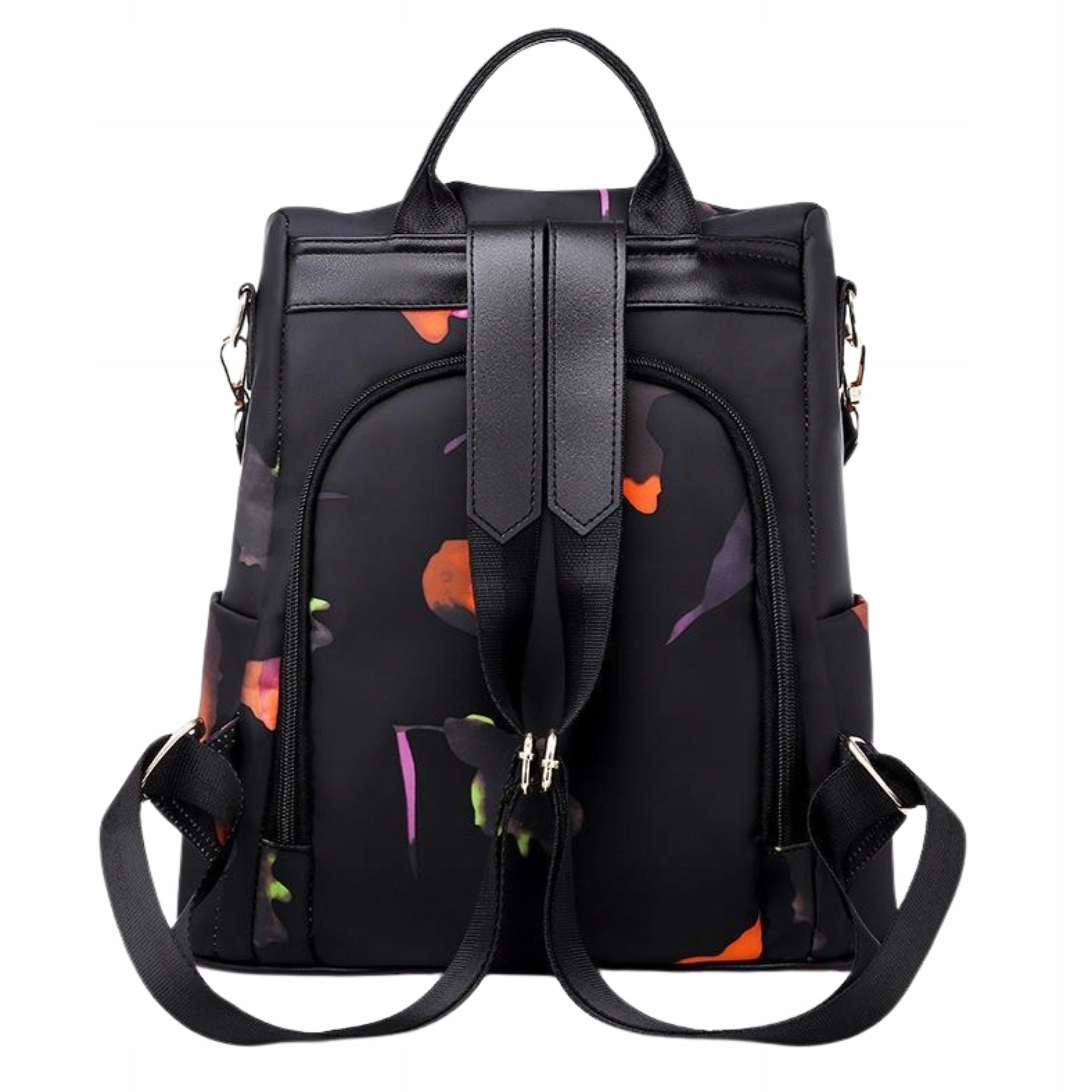 WOMEN'S BACKPACK BLACK SMALL BACKPACK CITY SHOULDER BAG LIGHT 2IN1 Manufacturer code Type 3