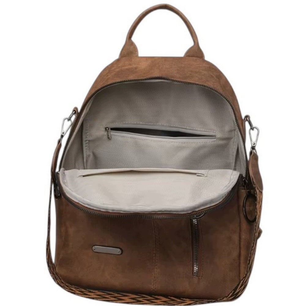 WOMEN'S BACKPACK BROWN FOR URBAN WORK UNIVERSAL SHOULDER BAG Packaging status original