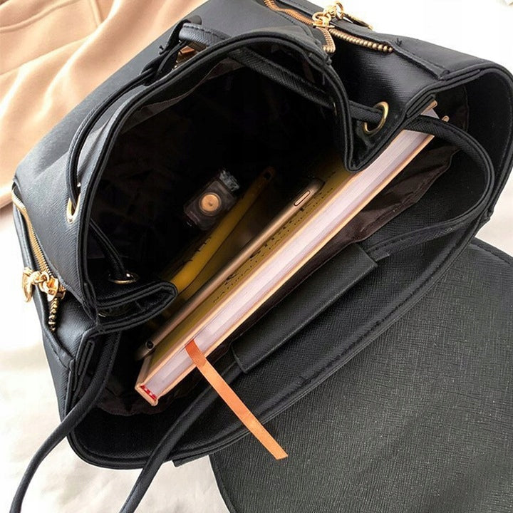 WOMEN'S BACKPACK CITY BLACK ECO LEATHER ROOMY Spacious waterproof daily EAN (GTIN) 5708521354958