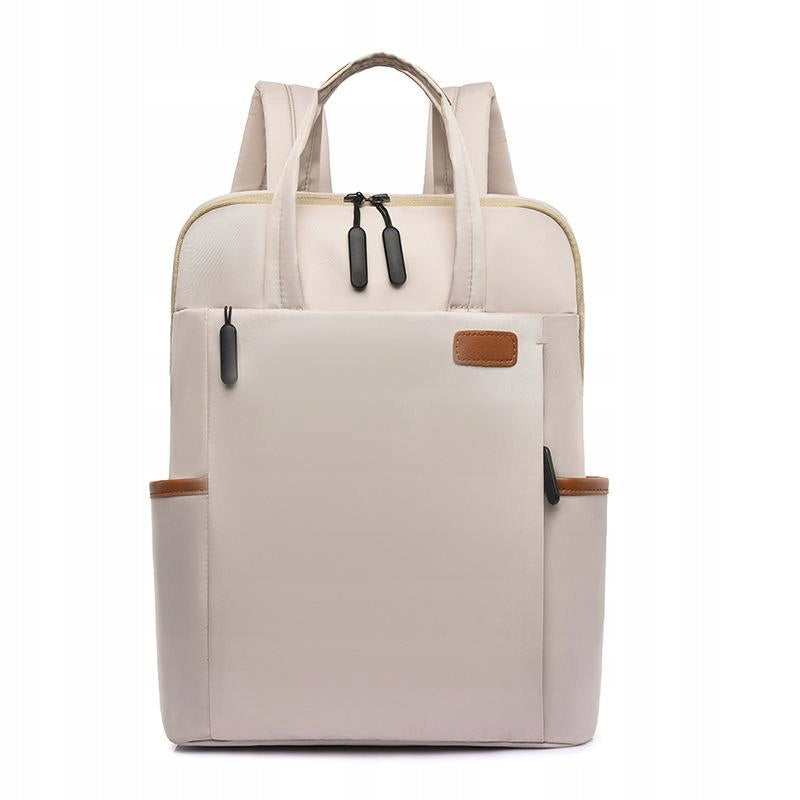 WOMEN'S BACKPACK ECRU SPORTS BAG GOOD QUALITY ROOMY FOR LAPTOP LUGGAGE Manufacturer code 45tm
