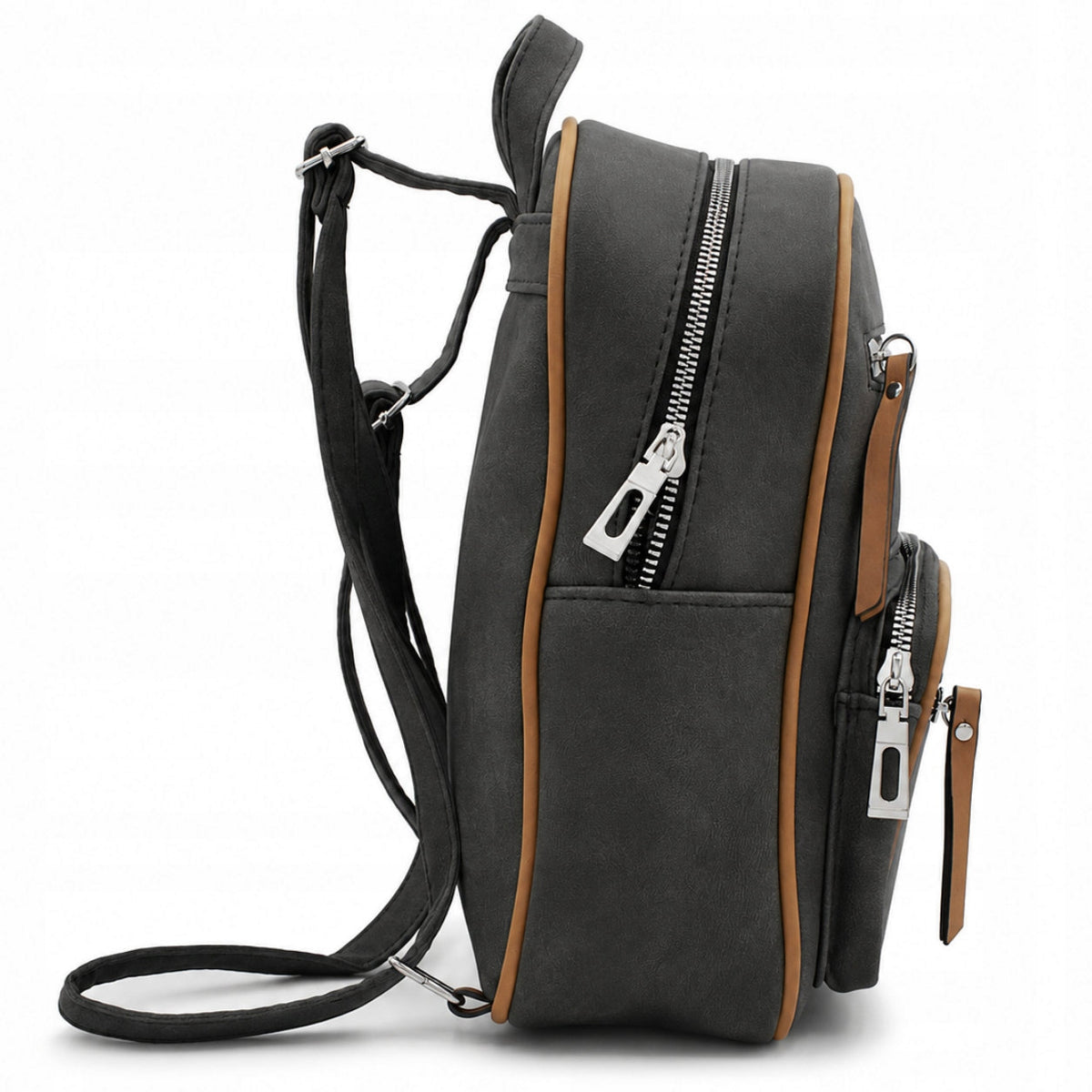 WOMEN'S BACKPACK ELEGANT URBAN CASUAL BAG ANTHRACITE Brand no brand