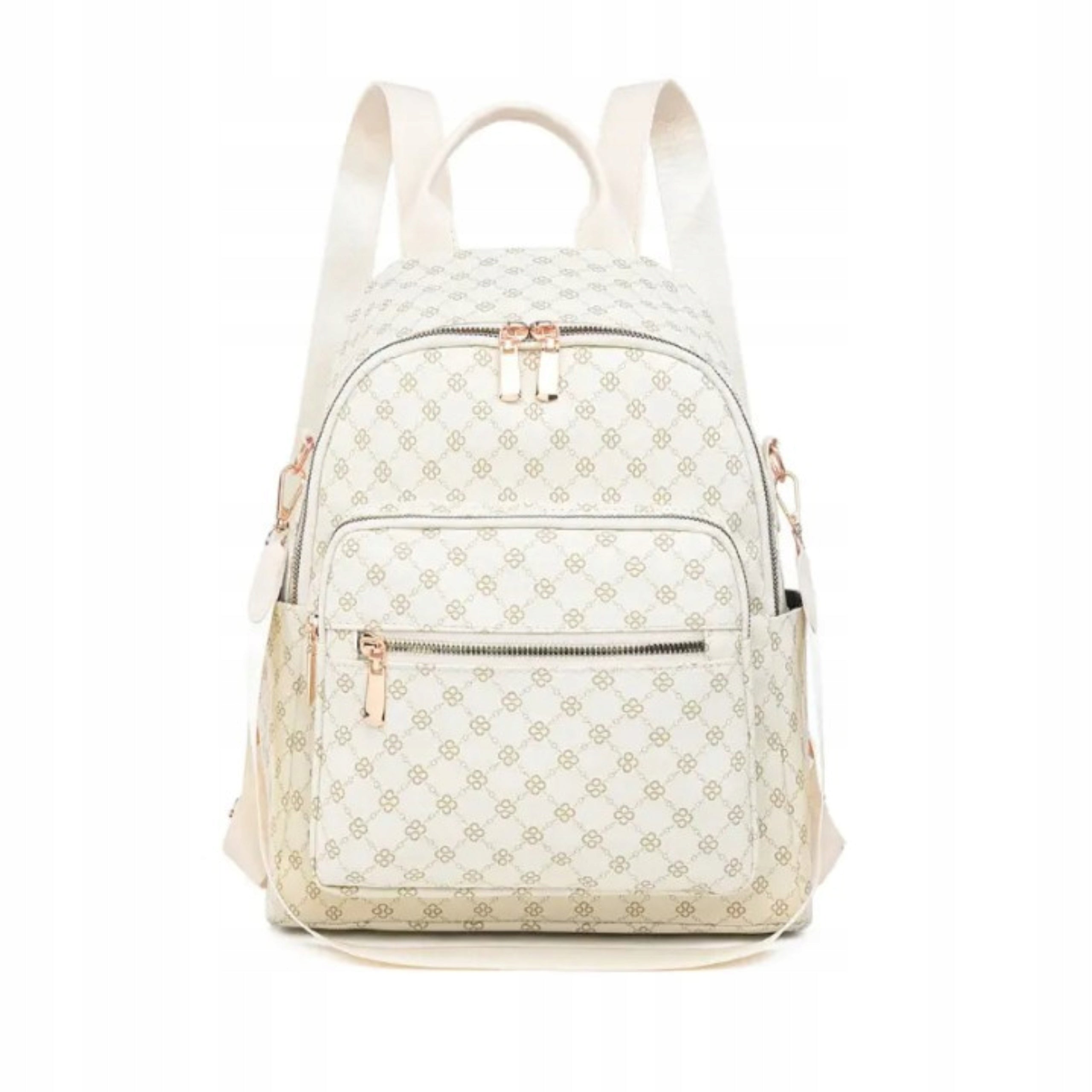 WOMEN'S BACKPACK FASHIONABLE URBAN ELEGANT STYLISH FOR WORK BEIGE ROOMY Packaging status original