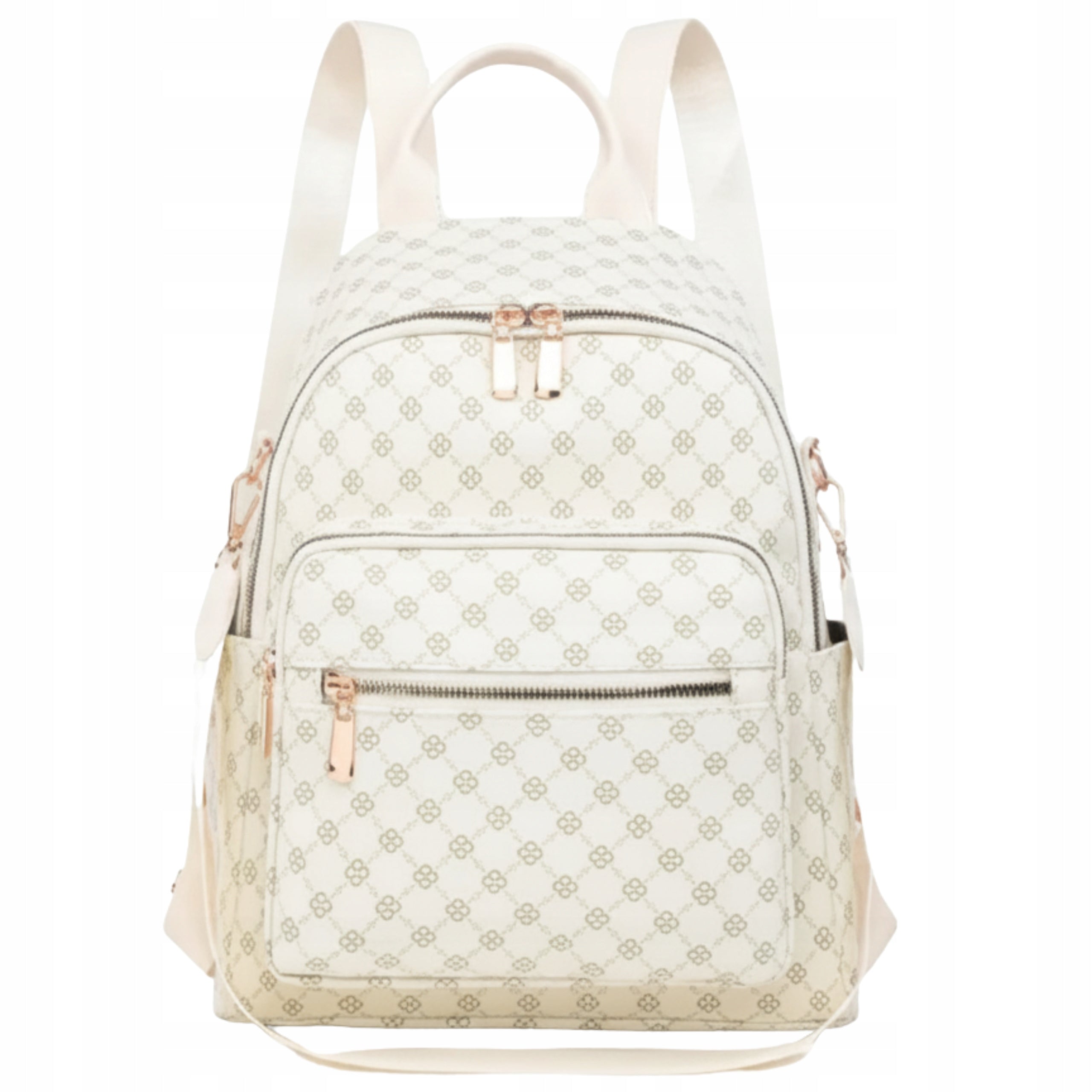 WOMEN'S BACKPACK FASHIONABLE URBAN ELEGANT STYLISH FOR WORK BEIGE ROOMY