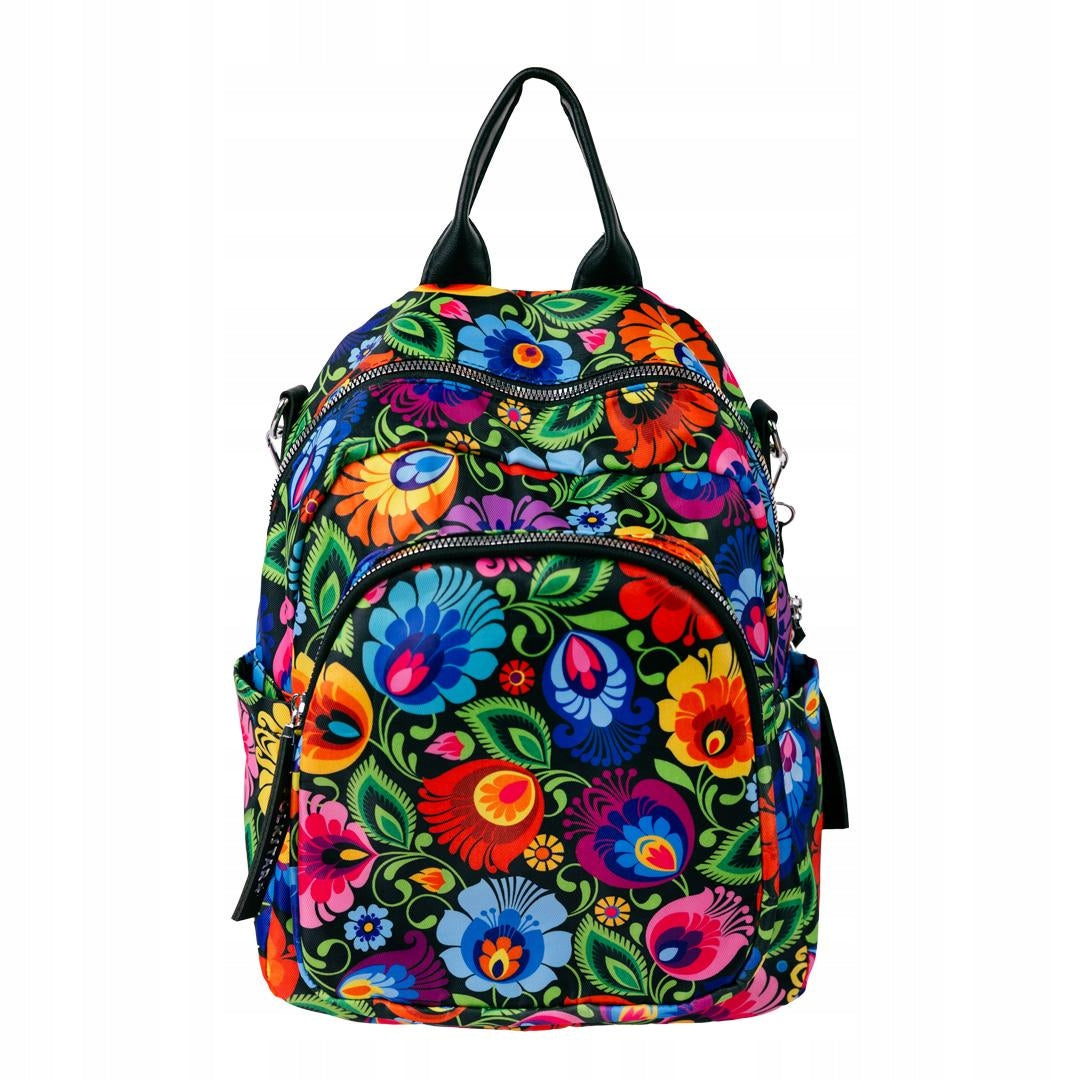 WOMEN'S BACKPACK FOR EVERYDAY USE - ŁOWICZ BLACK