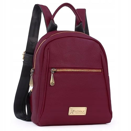 WOMEN'S BACKPACK LEATHER SMALL FASHIONABLE WITH ZIPPER FOR WOMEN ADJUSTABLE STRAPS