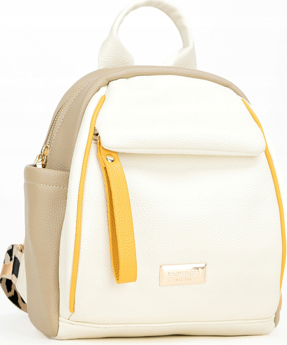 WOMEN'S BACKPACK MONNARI PASTEL BEIGE CREAM YELLOW Brand Monnari