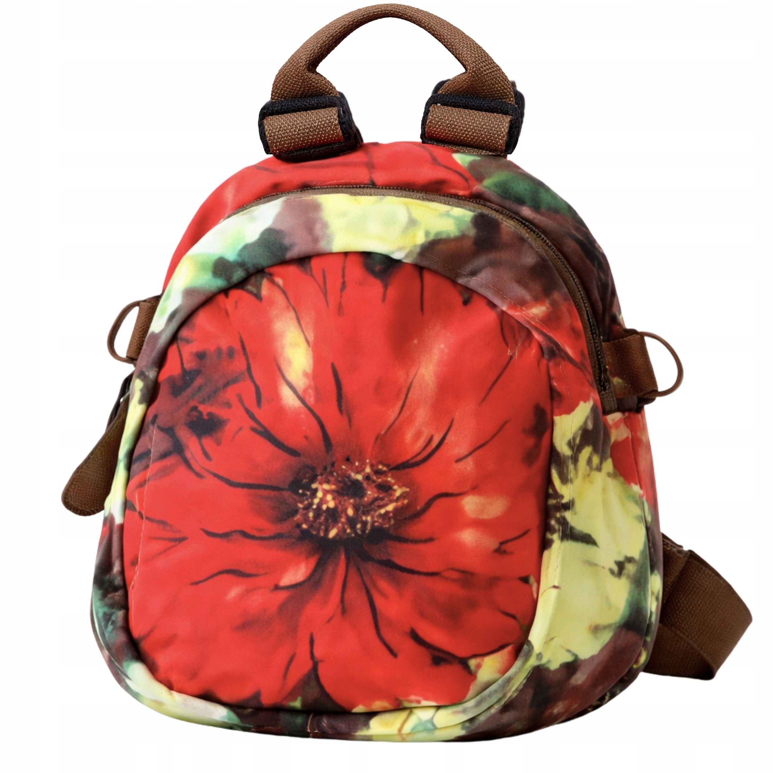 WOMEN'S BACKPACK SMALL BACKPACK WITH FLOWERS CITY SMALL BAG FOR HOLIDAYS 2IN1 Brand Imiti