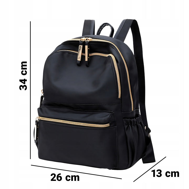 WOMEN'S BACKPACK URBAN BLACK ROOMY WOMEN'S SHOULDER BAG FOR SCHOOL WORK Manufacturer code Plecak Damski Elegancki
