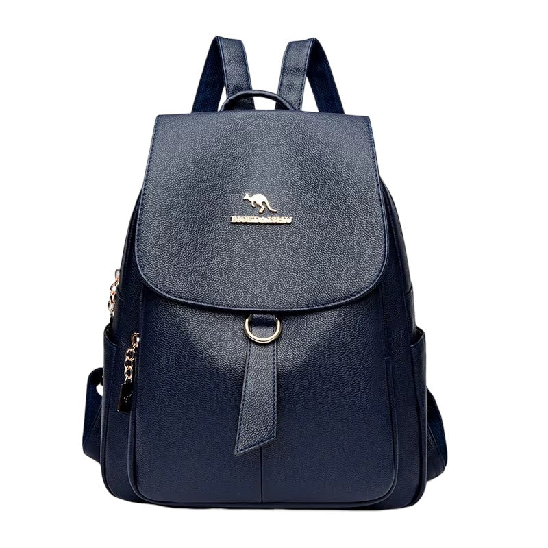 WOMEN'S BACKPACK URBAN RED STYLISH LIGHTWEIGHT FLAP AND POCKET Manufacturer code plkankla