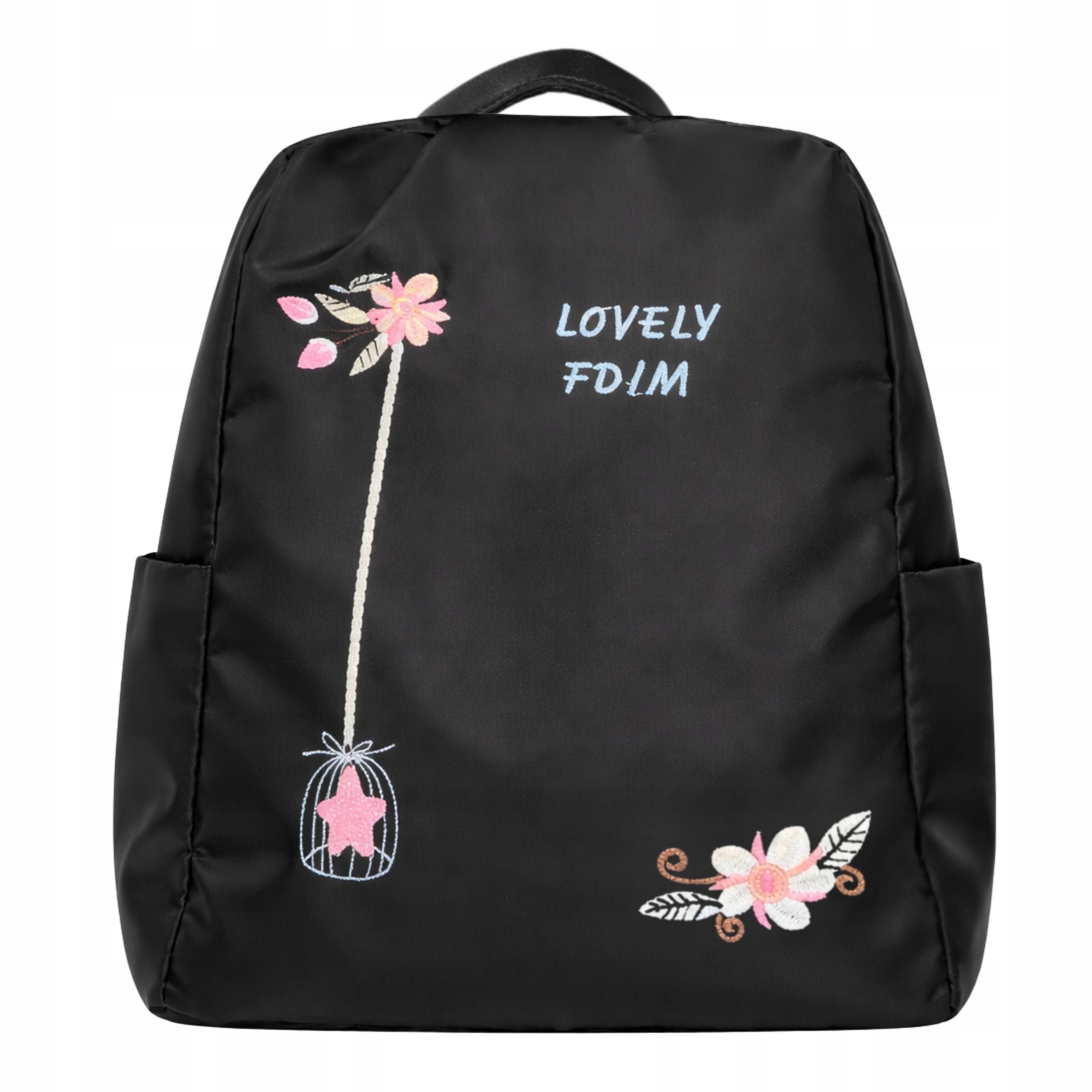 WOMEN'S BACKPACK WITH FLOWERS SMALL BACKPACK CITY SHOULDER BAG 2IN1 Brand Imiti