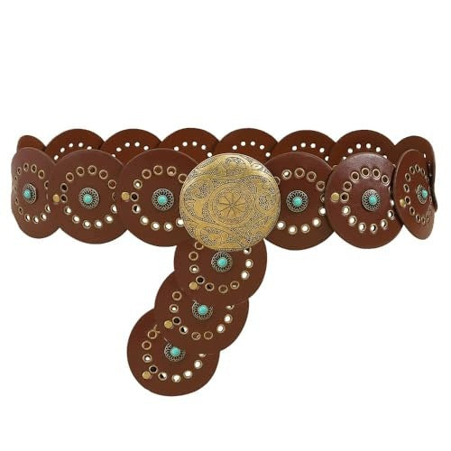 WOMEN'S BELT BOHO TURQUOISE COWBOY WAIST WESTERN HIP FOR HOME Brand no brand