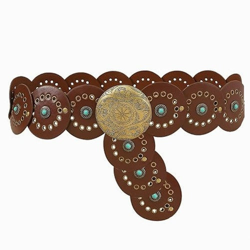 WOMEN'S BELT BOHO TURQUOISE COWBOY WAIST WESTERN HIP FOR HOME