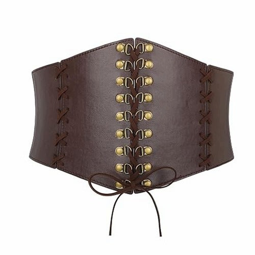 WOMEN'S BELT WIDE OBI FOR DRESS LEATHER FASHIONABLE BLACK WOMEN'S