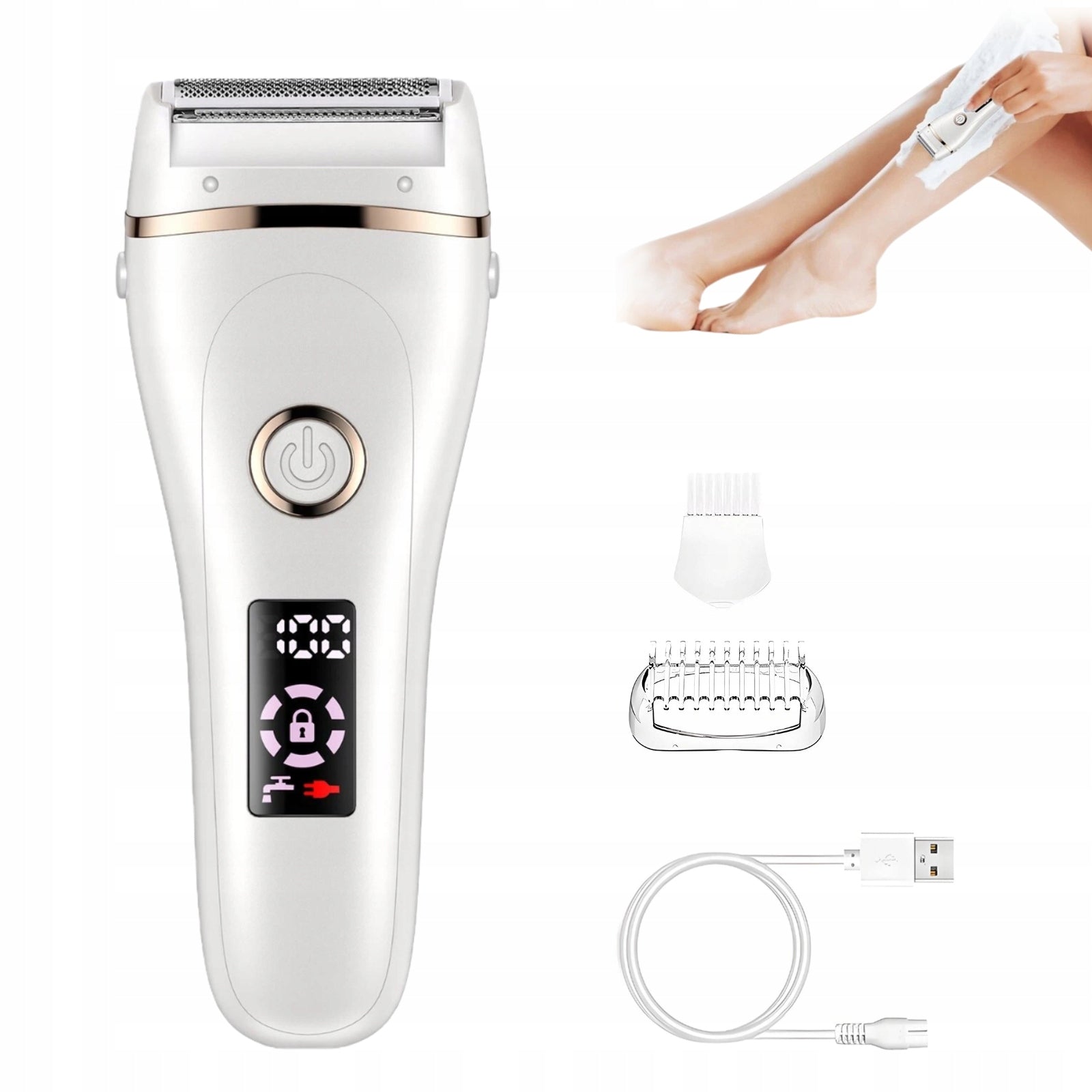WOMEN'S BODY EPILATOR BIKINI AND LEGS CORDLESS SET