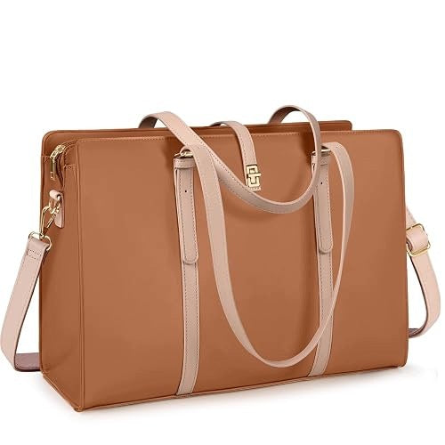 WOMEN'S BUSINESS LAPTOP BAG 15 6 INCH PU LEATHER WATERPROOF Leather Brand no brand