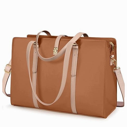 WOMEN'S BUSINESS LAPTOP BAG 15 6 INCH PU LEATHER WATERPROOF Leather