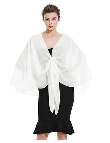 WOMEN'S CHIFFON SHAWL FOR EVENING WEDDING FOR BRIDE WOMEN