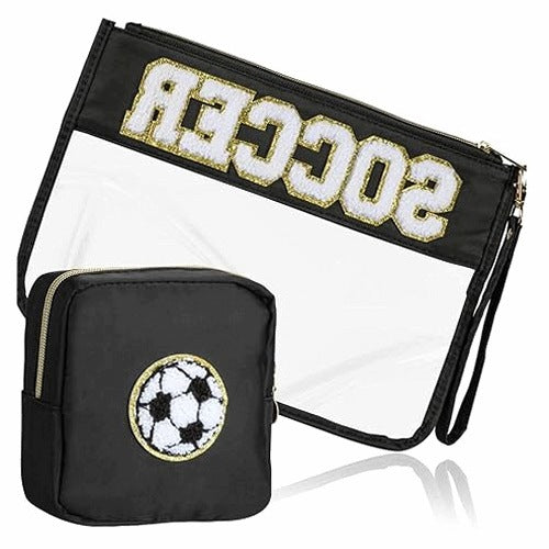 WOMEN'S CLEAR PVC COSMETIC BAG SET OF 2 FOR BIRTHDAY GIFT