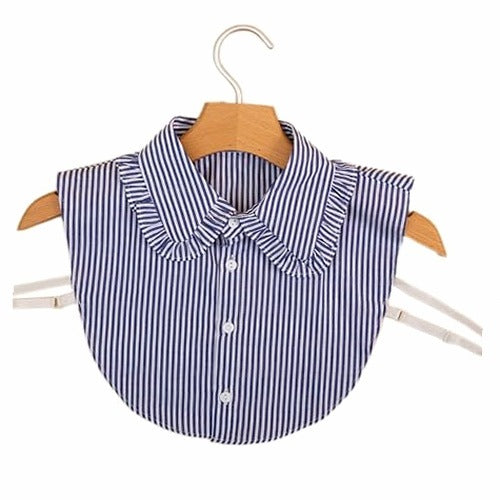 WOMEN'S COLLAR INSERT BLUE LACE COLLAR FOR BLOUSE