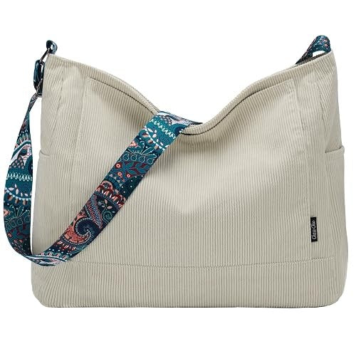 WOMEN'S CORDUROY SHOULDER BAG CROSSBODY ADJUSTABLE STRAP LARGE FOR HOME Brand no brand