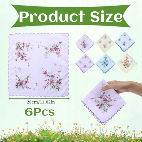 WOMEN'S COTTON VINTAGE FLORAL EMBROIDERED GIFT WIPES 6 PCS Manufacturer code Nieoznaczona