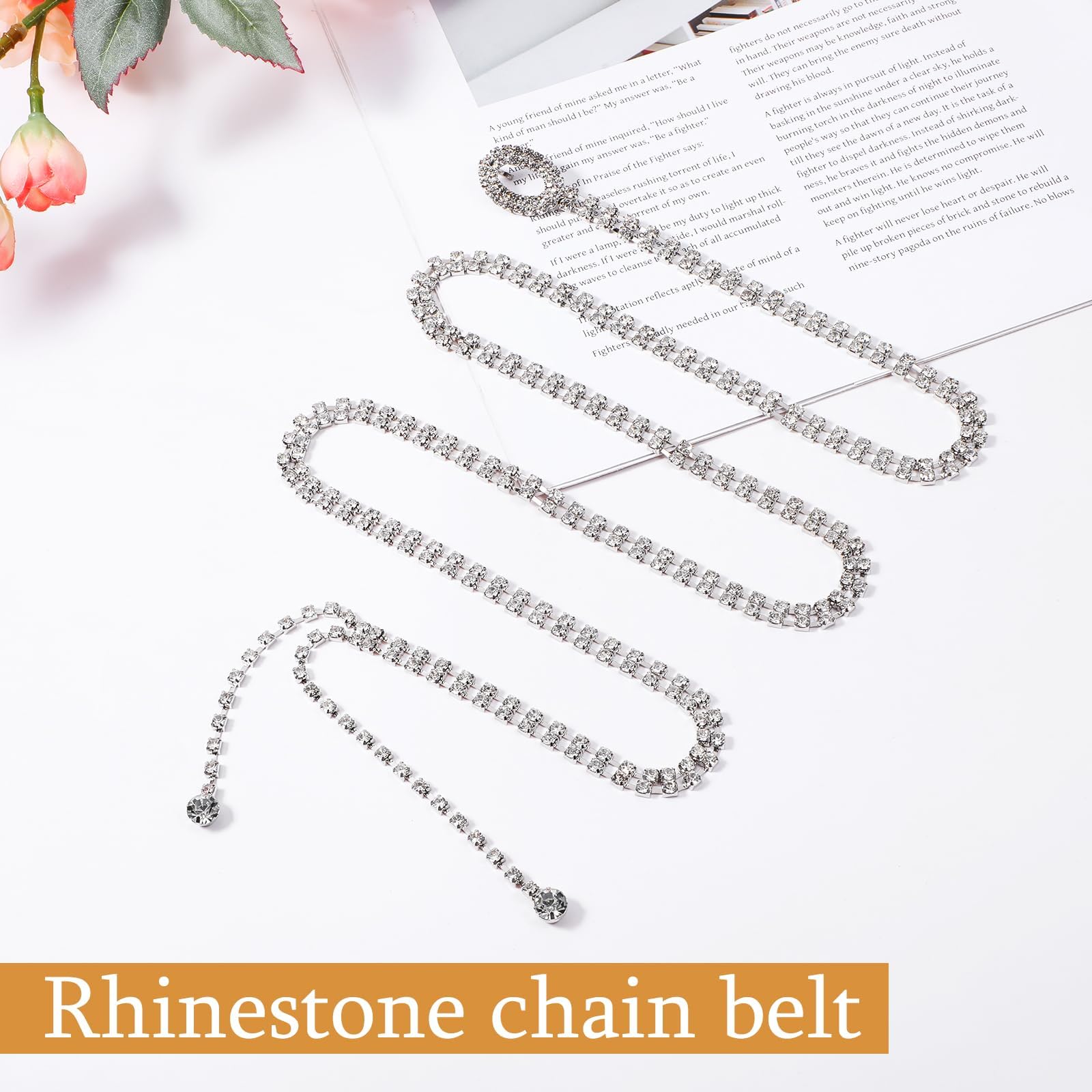 WOMEN'S DECORATIVE BELT 110CM FOR DRESS PANTS CRYSTAL WAIST JEWELRY Brand no brand