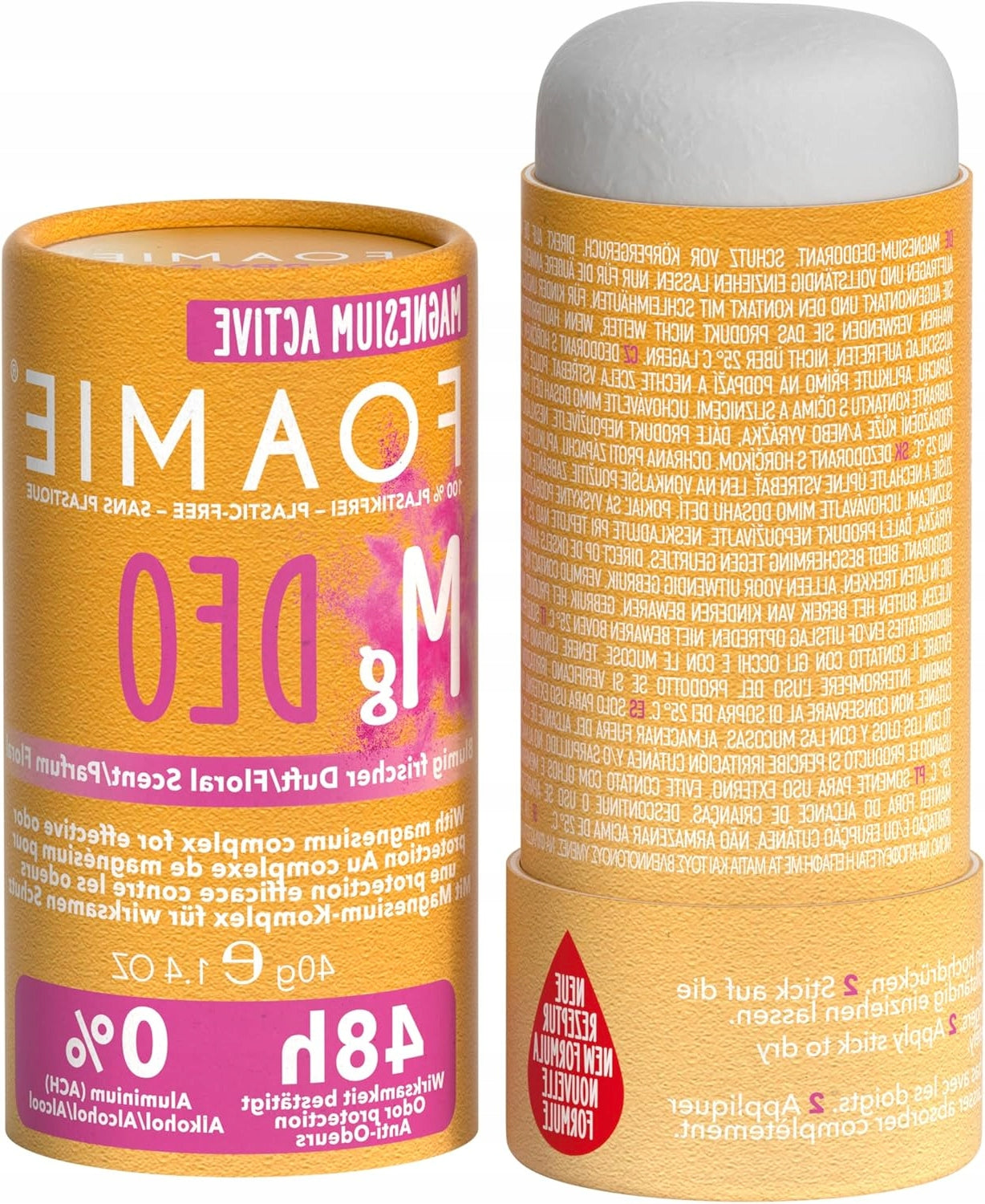 WOMEN'S DEODORANT WITHOUT ALUMINUM 48H MAGNESIUM VEGAN FLORAL FRAGRANCE