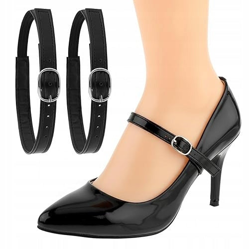 WOMEN'S ELASTIC ANKLE BOOT STRAPS WITH HEEL BUCKLE FOR HOME