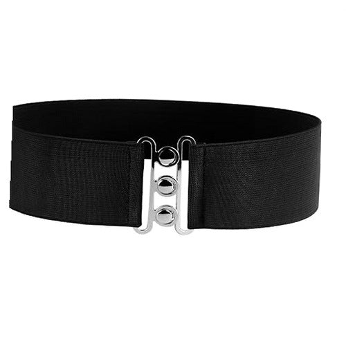 WOMEN'S ELASTIC WAIST BELT ADJUSTABLE BLACK WIDE for home gift