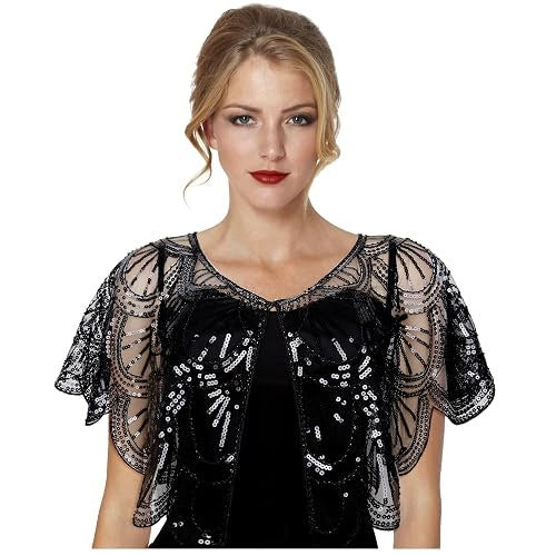 WOMEN'S EVENING CAPE SEQUINS SHOULDER SHAWL FOR DRESSES FOR HOME Brand no brand