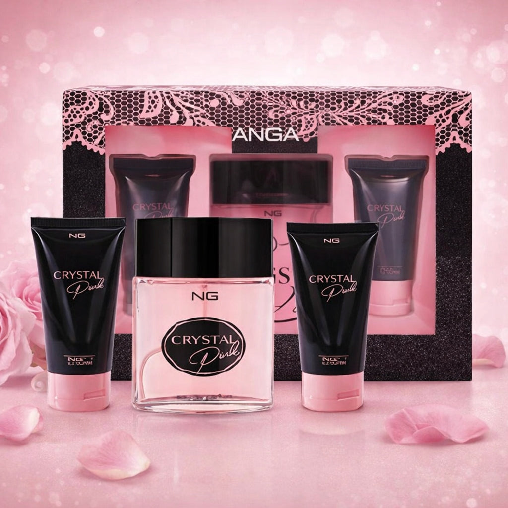 WOMEN'S GIFT SET NEXT CRYSTAL PERFUME EDP 100 ML GEL LOTION MOMMY Set components balm eau de parfum body wash gel