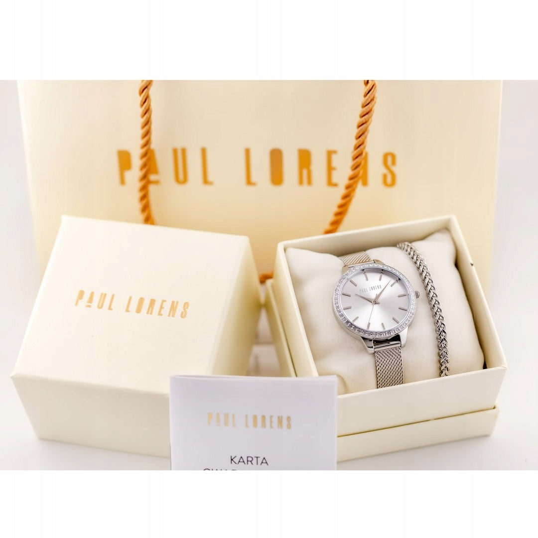 WOMEN'S GIFT SET PAUL LORENS - Watch + bracelet (zg545f) Brand Paul Lorens