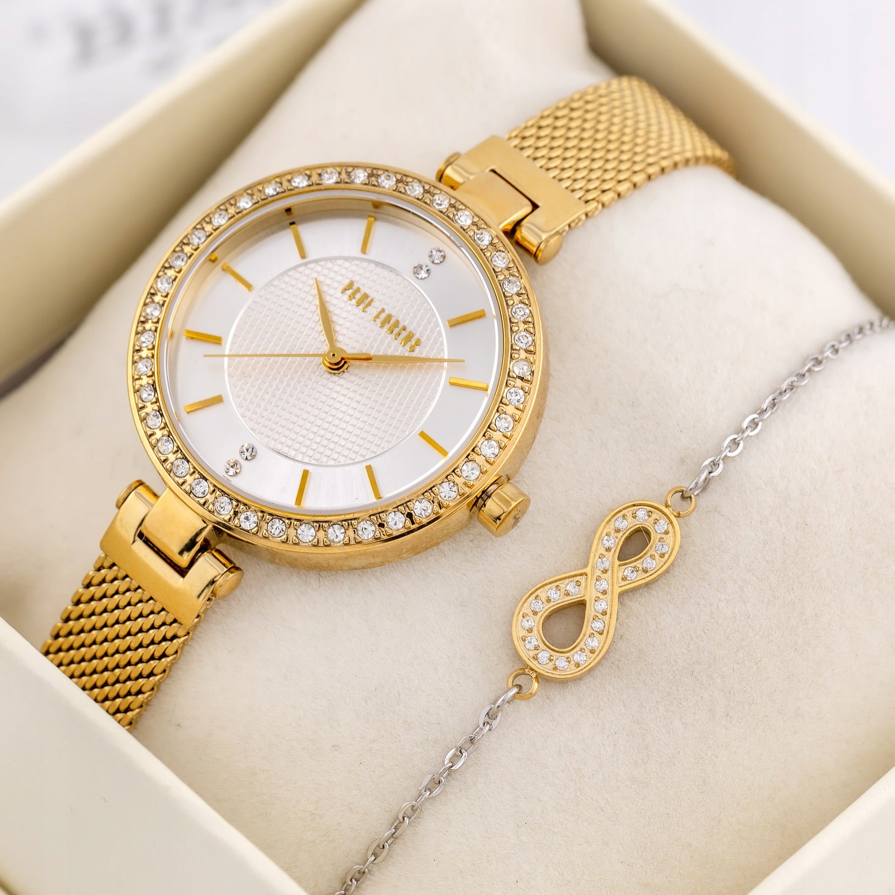WOMEN'S GIFT SET PAUL LORENS - Watch + bracelet (zg546e) Brand Paul Lorens