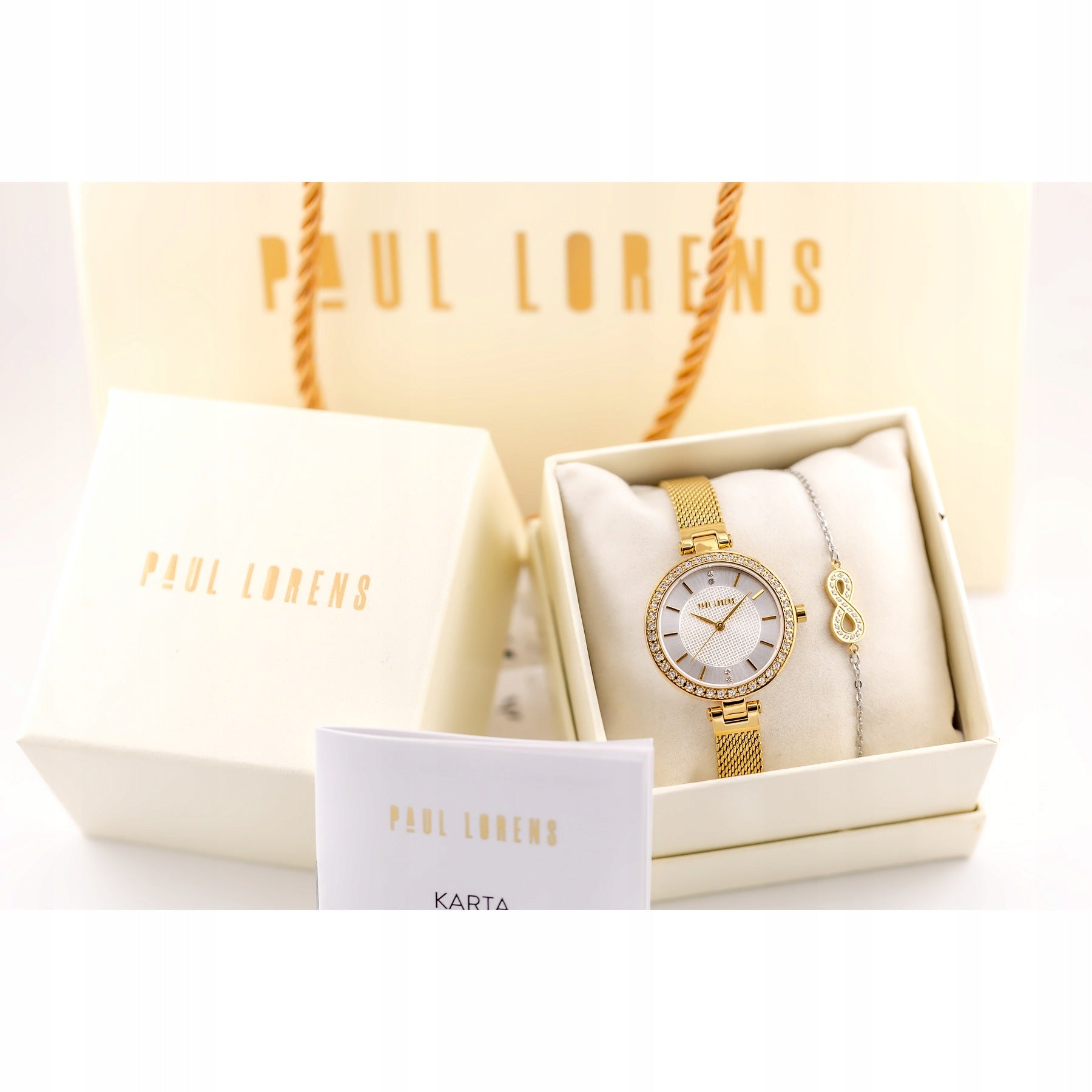 WOMEN'S GIFT SET PAUL LORENS - Watch + bracelet (zg546e) Kind analog