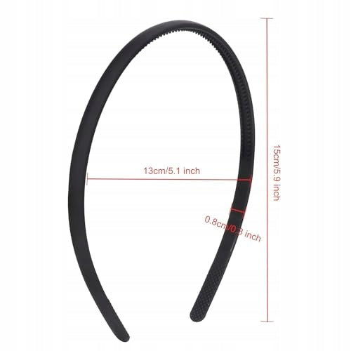 WOMEN'S HEADBAND BLACK PLASTIC WITH DIY COMB 6 PIECES Manufacturer code SWC5908807180183