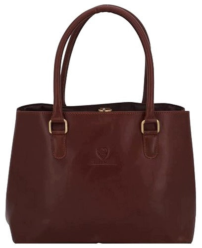 WOMEN'S LEATHER BAG HOBO SHOULDER DARK BROWN BUSINESS SHOPPING