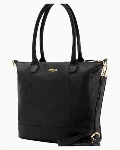 WOMEN'S LEATHER SHOPPING BAG LAPTOP 15 INCH POCKET ZIPPER FOR HOME