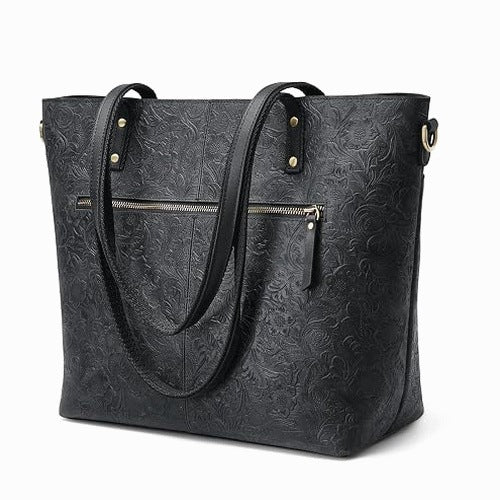 WOMEN'S LEATHER SHOULDER BAG LARGE FOR WORK ADJUSTABLE STRAP FOR HOME
