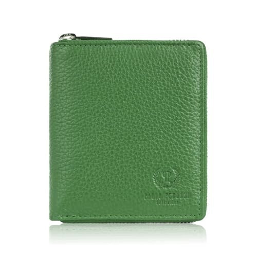 WOMEN'S LEATHER ZIPPER WALLET GREEN RFID PROTECTION FOR HER WOMEN Brand no brand