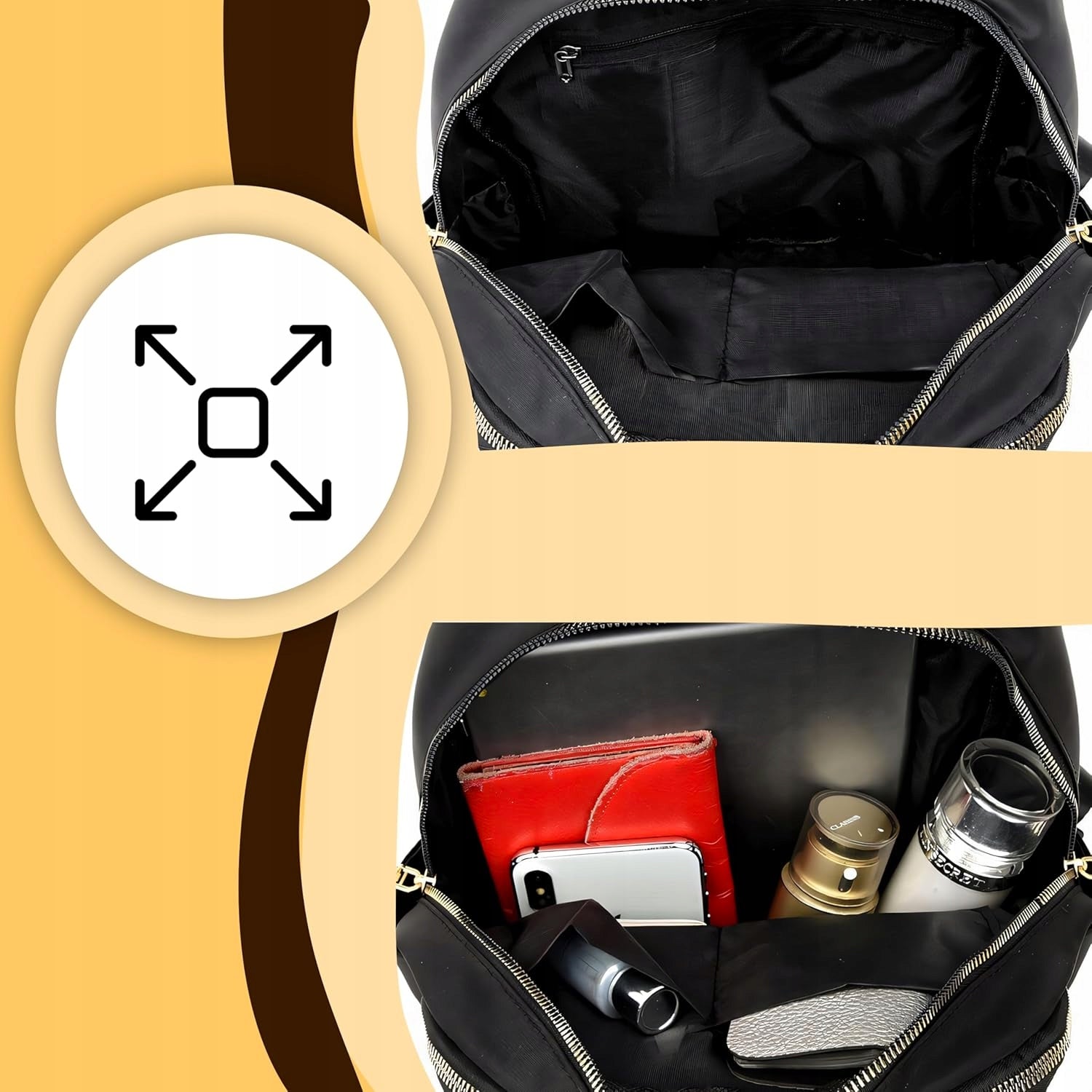 WOMEN'S MEDIUM-SIZED URBAN BACKPACK WITH WATERPROOF COMPARTMENTS Kind city