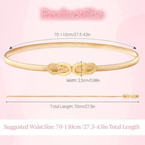 WOMEN'S METAL STRAP GOLD ADJUSTABLE NARROW STRETCH ELEGANT FOR HOME Manufacturer code SWC5908807023640